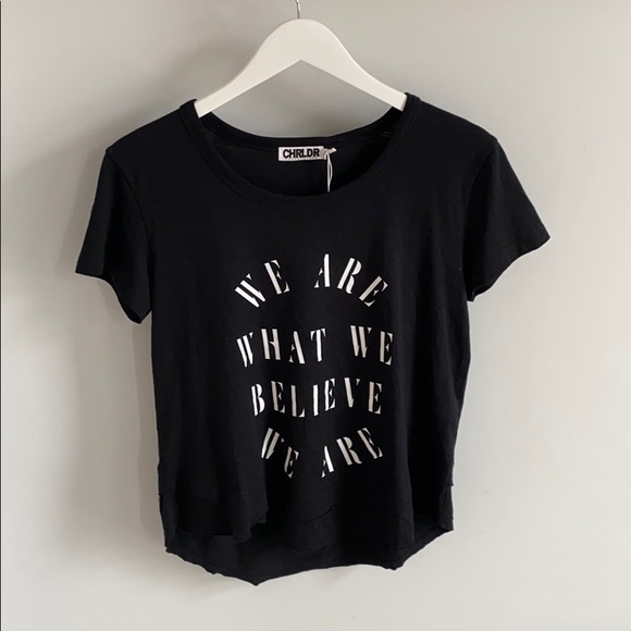 CHRLDR Cheerleader Tops - NWT CHRLDR Black T-shirt S